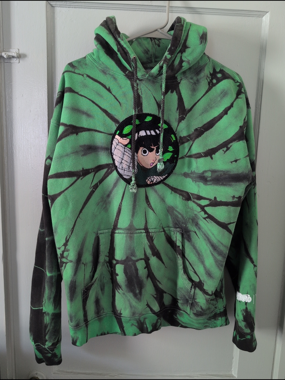 Hypland x Naruto Green Tie Dye Medium Rock Lee Anime Hoodie Sweatshirt M